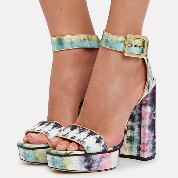 NIB Jimmy Choo Women's Jax Tie-Dye Platform Heels - Picture 15 of 15